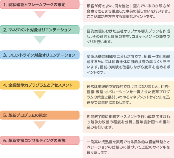 強化支援プログラムの代表的な流れ